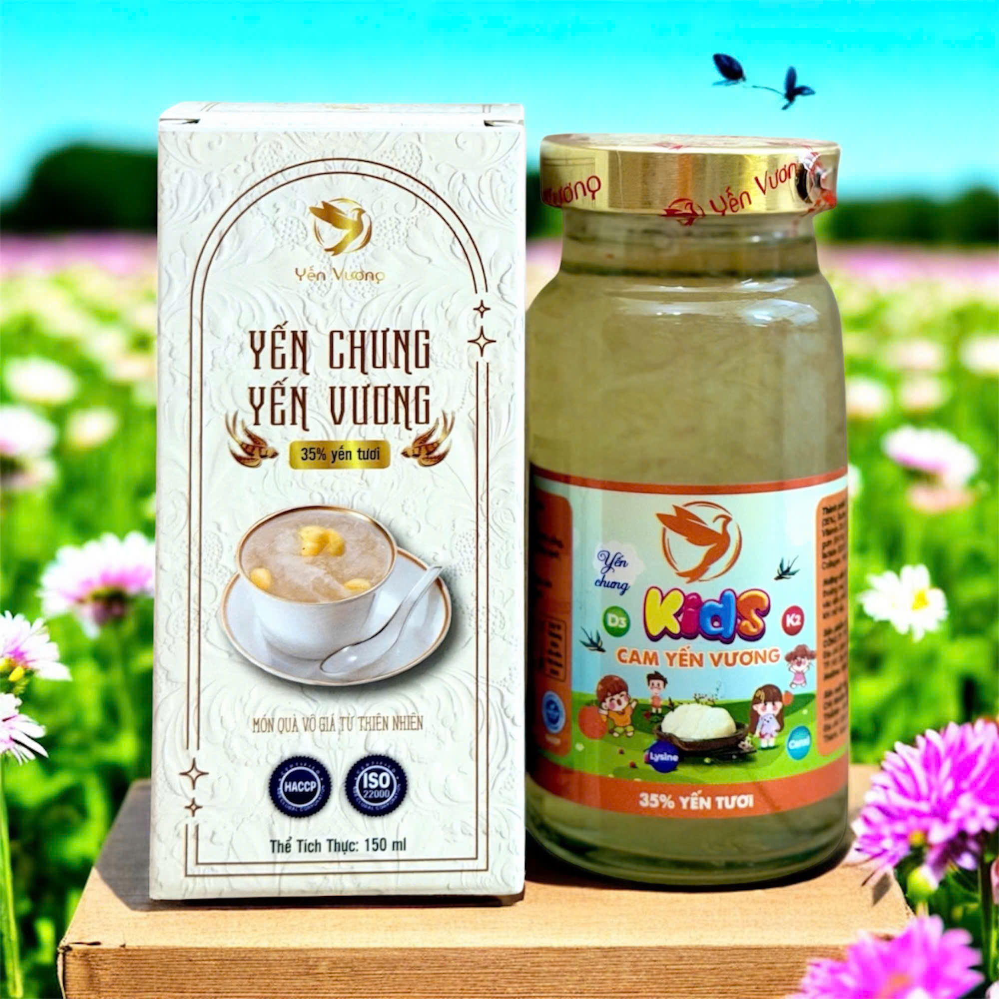 Hũ yến Vương 140ml có hộp Kids Cam